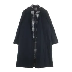 BURBERRY (バーバリー) 18SS ×GOSHA RUBCHINSKIY ゴーシャラブチンスキー ノヴァチェック ドッキングステンカラーコート ネイビー 4069595のサムネイル