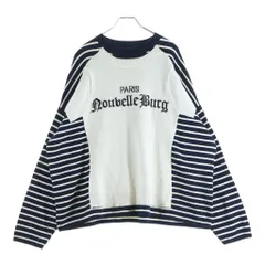 DAIRIKU (ダイリク) 25SS JUST AN IDEA 別注 Docking Lettered Knit ドッキングレタードニット セーター ネイビー BC-2のサムネイル