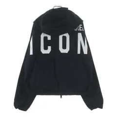 DSQUARED2 (ディースクエアード) ロゴプリント ジップアップ ナイロンジャケット S79AM0004 ブラックのサムネイル