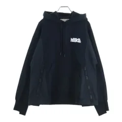 NIKE (ナイキ) 20AW ×sacai NRG PULLOVER HOODIE ナイロン切替 プルオーバーフーディー パーカー ブラック CZ4695-100