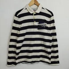 TOMMY HILFIGER トミーヒルフィガー ボーダー ラガーシャツ ブラック ホワイト ポロシャツ 長袖 Y2K E754