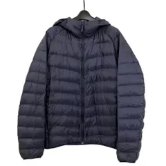 ユニクロ UNIQLO ウルトラライトダウンパーカ 撥水 ナイロン リップストップ ジップアップ フーデッド ダウンジャケットL 紺 ネイビー /MZ ■ECD004のサムネイル