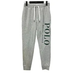 ポロ ラルフローレン POLO RALPH LAUREN ロゴプリント 裏起毛 スウェット ジョガーパンツ XS 灰色 グレー /MZ ■ECD004