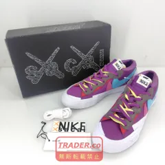 05w21592 KAWS × sacai × NIKE  ブレーザー ロー BLAZER LOW  パープル  28.0cm US10 UK9 メンズ  スニーカー  DM7901-500  【中古品】