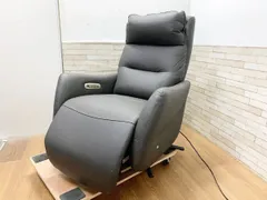 ◆ニトリ NITORI 電動リクライニング パーソナルチェア LE01-2 ４モーター ダークブラウン 本革 動作確認済み 定価11.9万円 (畑1624)のサムネイル