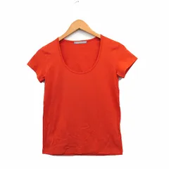 セオリーリュクス theory luxe Tシャツ カットソー 半袖 Uネック コットン シンプル 42 オレンジ 橙色 /KT17