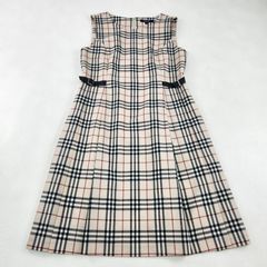 バーバリーロンドン ノバチェック リネン ノースリーブワンピース 40 BURBERRY ノバチェックノースリーブ麻 リネン ワンピース40 - メルカリ