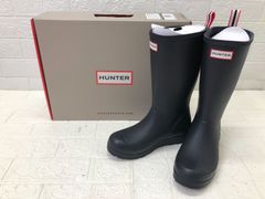 HUNTER レインブーツ ロング ブラック UK4 EU3 US6 - メルカリ