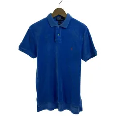 【中古】　POLO by RALPH LAUREN　ポロシャツ　半袖　シャツ　トップス　ハーフボタン　無地　パイル地　ワンポイント　ブランドロゴ　スモールポニー　刺しゅう　CUSTOM FIT　古着　/2003