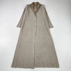 ISSEY MIYAKE	ロングコート	イッセイミヤケ スーパーロング丈 プリーツコート ベージュ2 Mのサムネイル