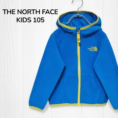 ノースフェイス　THE NORTH FACE　フリースジャケット　フリースジップアップパーカー　キッズ　100　105　3歳　4歳　キッズアウター　羽織り　ブルー　青　アウトドア　韓国　古着