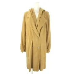 ダブルスタンダードクロージング ダブスタ DOUBLE STANDARD CLOTHING コート フェイクレイヤード 38 茶 ブラウン フード付き ダブルブレスト 長袖 /MN21 ■ECA005のサムネイル