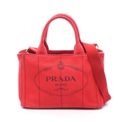 美品♡PRADA レザー製カナパ ROSSO♡ - メルカリ