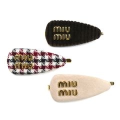 ゆ*5様 【新品未使用】MIU MIU ヘアクリップ 3個セット - メルカリ