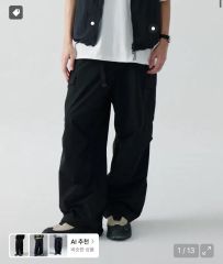 norybrand ワイドシルエット カーゴパンツ XXL ブラック - メルカリ