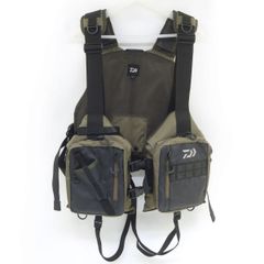 DAIWA 다이와 DF-6425 라이트 플로트 게임 베스트 라이프 재킷 프리 사이즈 브라운 카키 *중고 미품