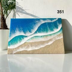 354波アート サーフボード インテリア オーシャンアート 木製MDF