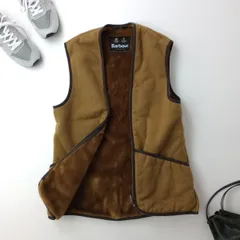 BARBOUR バブアー WARM PILE WAISTCOAT ZIP-IN LINER - BROWN ライナー ベスト リバーシブル /26Fのサムネイル