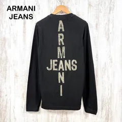 ARMANI JEANS アルマーニジーンズ クロス ロゴプリント ロンT ブラックのサムネイル