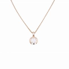 保証書付Cartier K18YG マザーオブパール ダイヤモンド ネックレス 
