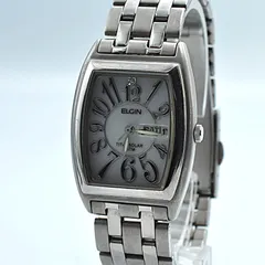 ELGIN エルジン FK-1282-C チタン ソーラー ウォッチ 腕時計 デイデイト 日付 スクエア 四角 メンズ 男性 稼働品のサムネイル
