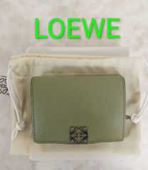極美品】LOEWE COMPACT ZIP WALLET グリーン リピート - メルカリ