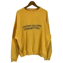 【中古】　UNITED COLORS OF BENETTON　スウェット　長袖　トレーナー　トップス　クルーネック　裏毛　ブランドロゴ　刺しゅう　オーバーサイズ　イタリア製　古着　/1907のサムネイル