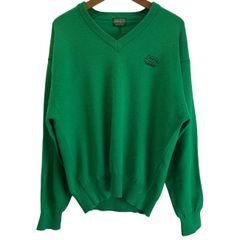 80s adidasデサント製 Vネックニット ウール - メルカリ