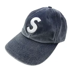Supreme シュプリーム 26SS Pigment Coated S Logo 6-Panel ピグメント コーテッド ウォッシュ加工 Sロゴ 6パネル キャップ 帽子 ネイビー系【美品】【中古】