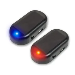 新品 aninako 車ソーラーパワー LEDライト ダミーセキュリティ 防犯 盗難防止 警告 自動点滅 カーセキュリティ ナイトシグ装飾 ソーラー充電 USB充電 配線不要 電池不要 自動車警告内部安全灯 (2個入り)のサムネイル