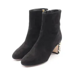 ドルチェアンドガッバーナ DOLCE & GABBANA ブーツ ビジュー ショート スウェード ショートブーツ レディース Used Aのサムネイル