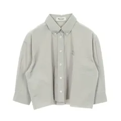 ミュウ ミュウ Miu Miu ロゴ刺繍 ボタンダウン 長袖 ポプリン コットン 長袖シャツ レディース Used Aのサムネイル