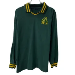 90s Polo by Ralph Lauren 長袖 ポロシャツ XL グリーン ポロラルフローレン 90年代 ロゴ刺繍 襟ボーダー 秋物 a805-6661