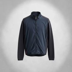 PRADA ジップアップ シャツジャケット ストライプ 三角ロゴプレート S 