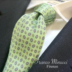 Franco Minucci / 小紋柄 プリント シルク ネクタイのサムネイル