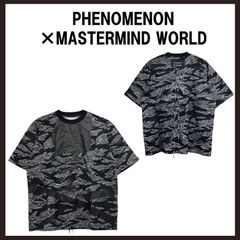 미사용 PHENOMENON × MASTERMIND WORLD 타이거 카모 스컬 T 셔츠 S 블랙