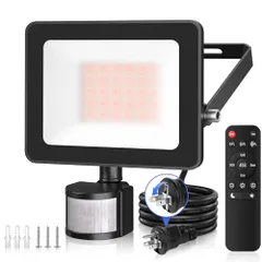 ☆新品☆CLY 人感 センサーライト 屋外 防犯 LED投光器 25W 電球色 3000LM 2700K IP66防水 作業灯 フラッドライト 超爆光【2025年最新改良 リモコン操作 常時点灯機能 本体センサー部もモード調整可能】自動点灯  ceca2f6a
