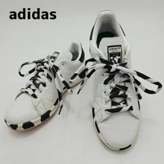 限定品 アディダス adidas スタンスミス ゴルフ STAN SMITH GOLF カウ柄 牛柄 スパイクレス スニーカー GZ6481 24.0cm ホワイト ブラック 白 黒 レディース メンズ 中古 美品 hws02656