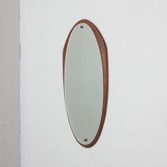 AKITA MOKKO 秋田木工 ウォールミラー 壁掛け鏡 楕円 オーバル - メルカリ