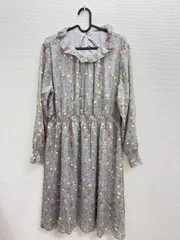 32. SALON, Pixie Heart サロン　ピクシーハート　花柄シアーワンピース　グレー　サイズLLのサムネイル