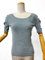 【タカダンス】新品 ノーソーイングニット ライトグレー社交ダンス トップス075のサムネイル
