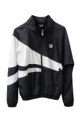 FILA フィラ ブラック/白 ウィンドブレーカー ジャケット メンズ Lのサムネイル