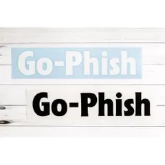 Go-Phish ゴーフィッシュ 28cmロゴカッティングステッカー blackのサムネイル