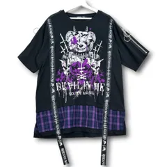新品 SEX POT REVENGE セックスポットリベンジ DEVIL IN ME SHOULDER ZIP＆LOGO LINE レイヤードカットソー 地雷系 ブラック サイズF レディース 夏 ゴーゴー古着セントラルパーク名古屋店 2 No.久1951のサムネイル