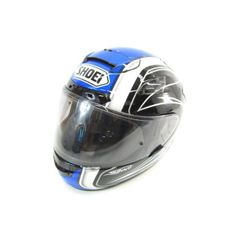 SHOEI フルフェイスヘルメット 白/青 ストライプデザイン - メルカリ