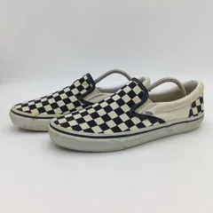 VANS バンズ SLIP ON スリッポン スニーカー メンズ 27.5cm  白 黒 ホワイト ブラック V98CLA D-15-7