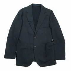 BEAMS HEART ビームスハート 裏起毛 ジャージ 2ボタン ジャケット テーラード 2B ストレッチ ネイビー サイズL メンズ 【中古】