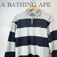 A BATHING APE アベイシングエイプ ラガーシャツ Mサイズ メンズ