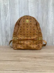 MCM エムシーエム リュック バックパック スタッズヴィセトス柄 レザー  ブラウン 平塚店　衣料品 B-3のサムネイル