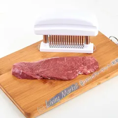 【新品未使用】 肉たたき 48刃 筋切り お肉を柔らかく ミートテンダー 調理小道具 ステンレス製 ミートテンダーライザー ミートソフター CZH526P124のサムネイル